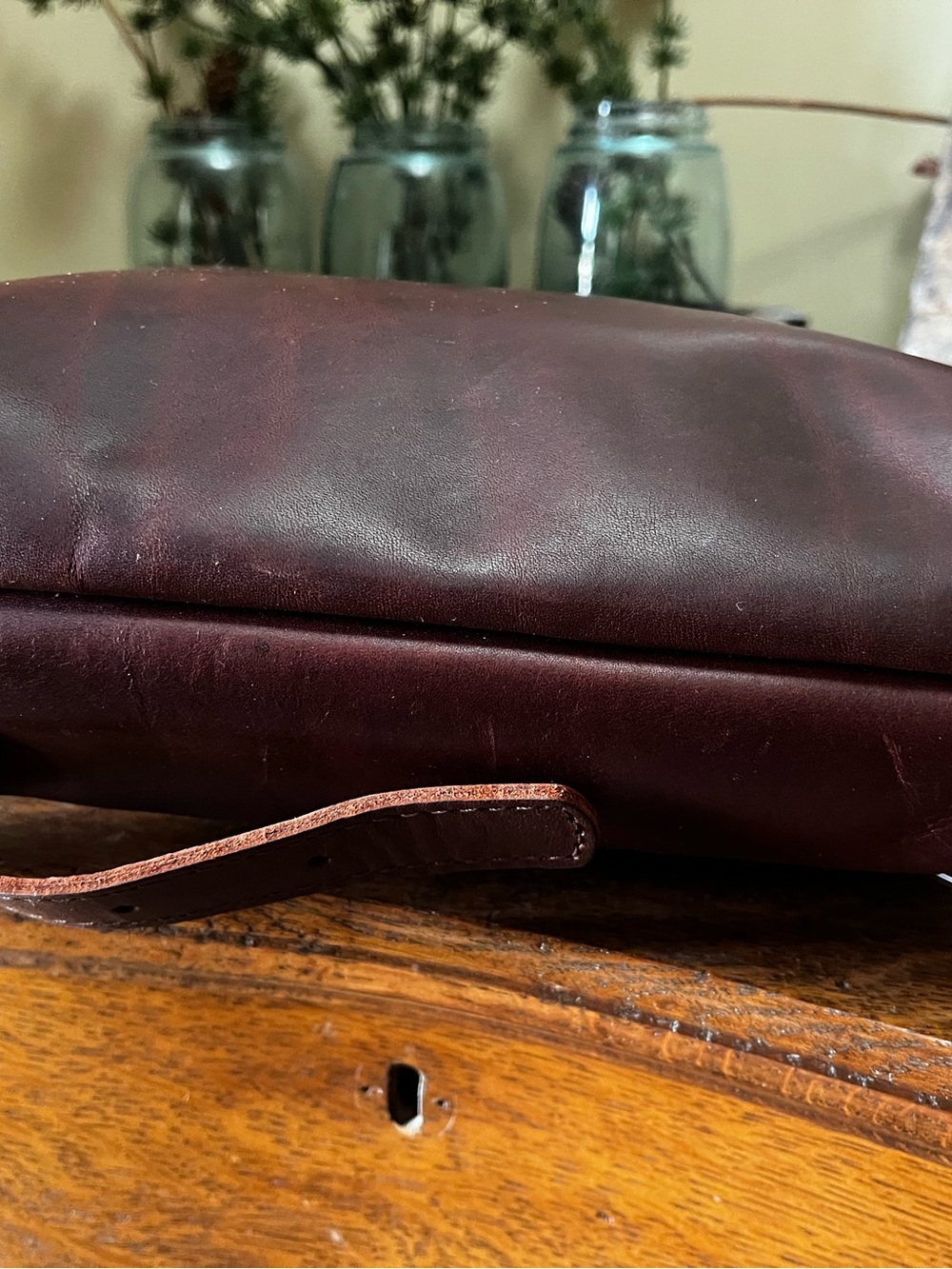 Portland Leather Cognac Laptop Backpack Bag - Picture 3 of 4